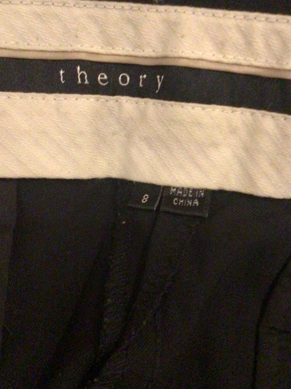 Theory Women's Straight Leg Pants in Black Size 8 - Picture 2 of 9